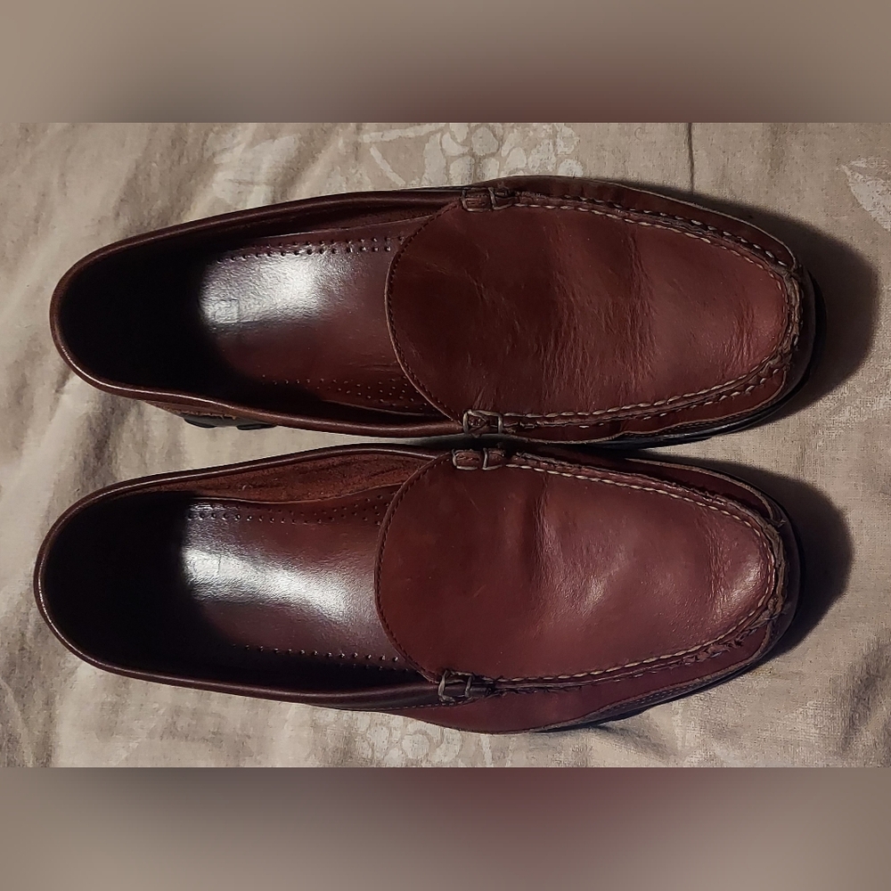 ALLEN EDMONDS BOULDER VENETIAN DRIVING MEN'S BROWN LEATHER LOAFERS SIZE 11 D - Picture 3 of 14